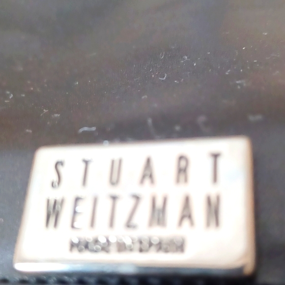 Stuart Weitzman black shoulder bag in a python texture - Picture 4 of 6